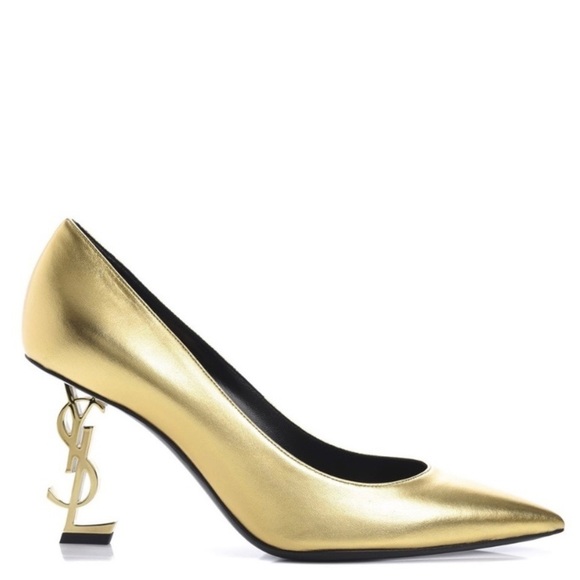 Saint Laurent Shoes - New Size 38 Saint Laurent Opyum Gold YSL Heels